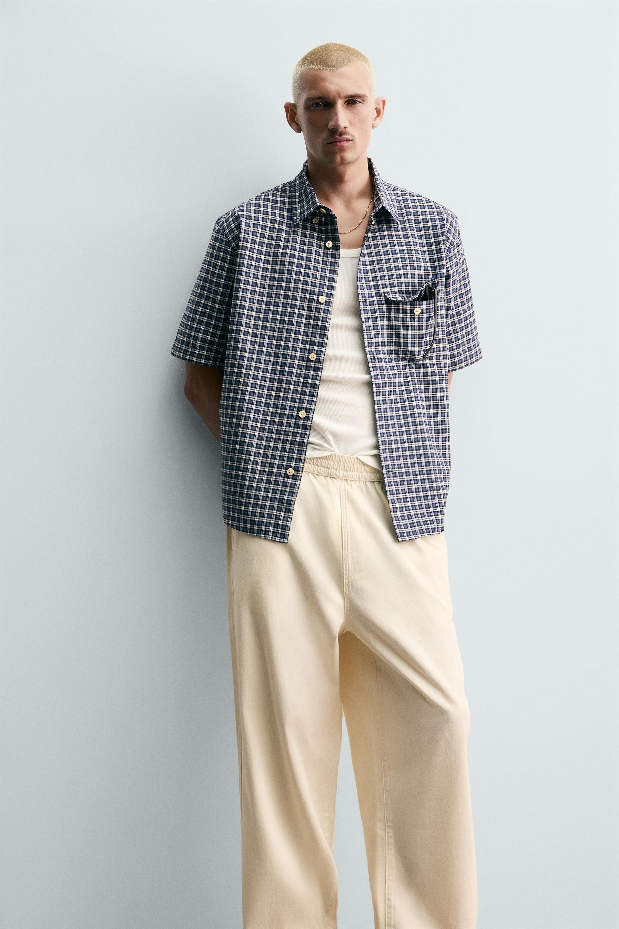 PANTALON COUPE DÉCONTRACTÉE À CHEVRONS